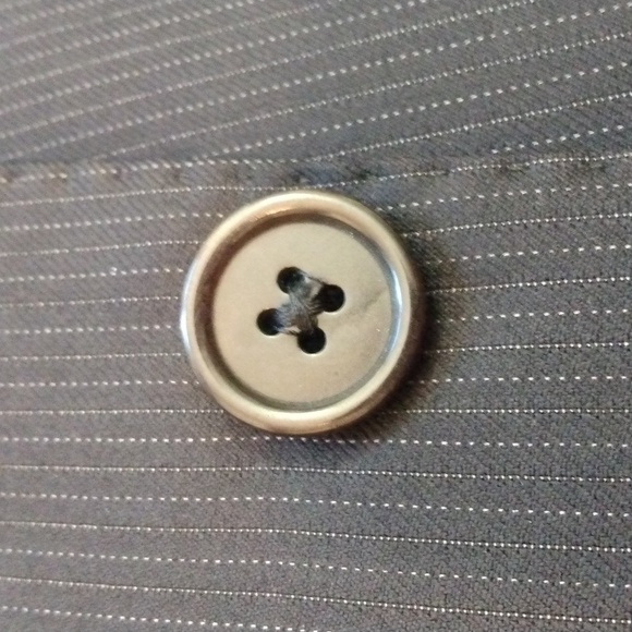 Jos. A. Bank Navy Hairline Stripe Signature Gold Wool Suit 46L - Picture 5 of 13